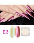 1 Box błyszczące pyłek do paznokci akrylowych laserowe świecący diament Manicure Nail Art chromowany Pigment lakier do samodziel