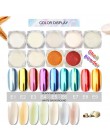 1 Box błyszczące pyłek do paznokci akrylowych laserowe świecący diament Manicure Nail Art chromowany Pigment lakier do samodziel