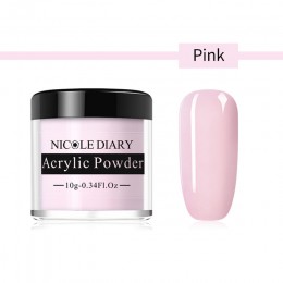 NICOLE pamiętnik proszek akrylowy 10 ml przedłużanie końcówki paznokcie typu french proszek polimerowy Nail Art porady Builder M