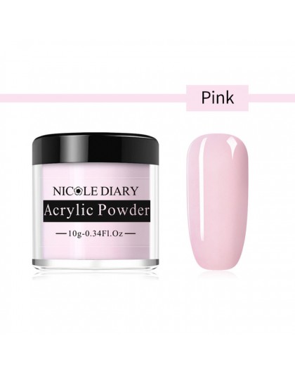 NICOLE pamiętnik proszek akrylowy 10 ml przedłużanie końcówki paznokcie typu french proszek polimerowy Nail Art porady Builder M