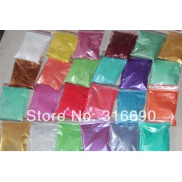Kosmiczne 24 kolory Shimmer miki proszek pigmentowy-subtelne odcienie-do polimeru gliny, papier rzemiosło, żywica, zdobienia paz