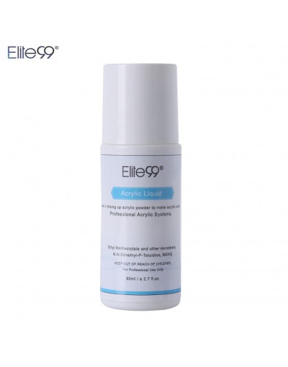 Elite99 akrylowe płynny Monomer fałszywe tipsy akrylowe Art 80 ml Salon narzędzie do Manicure do paznokci sztuki do akrylowy pro