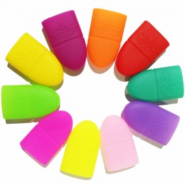 10 pc do paznokci tipsy do paznokci żel UV zmywacz do paznokci Wrap silikonowy elastyczny Soak Off czapka z daszkiem do Manicure