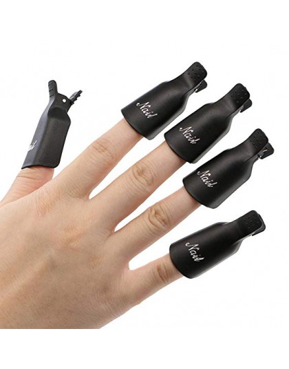 10 sztuk New Arrival profesjonalne plastikowe do paznokci Soak Off żel UV zmywacz do paznokci Wrap klip czapka paznokcie usuwani