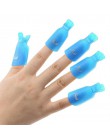 Niebieski 10 sztuk Soaker czapki zmywacz do paznokci aplikacja 5X2 cm do mycia kapsułki ongle żel zmywacz do paznokci czapki