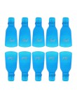 Niebieski 10 sztuk Soaker czapki zmywacz do paznokci aplikacja 5X2 cm do mycia kapsułki ongle żel zmywacz do paznokci czapki