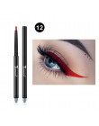 Dwukrotnie koniec kolorowe matowy Eyeliner ołówek do oczu makijaż kredka Delineador Maquiagem biały czarny czerwony niebieski Ey