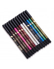 Wysokiej jakości profesjonalne 6/12 sztuk makijaż Lipliner ołówki Eyeliner kolorowe wodoodporne długotrwałe pióro do brwi uroda 