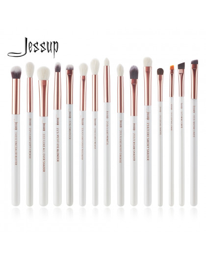 Jessup Pearl biały/złota róża profesjonalne pędzle do makijażu zestaw do makijażu pędzle zestaw Eye Liner Shader naturalnych i s