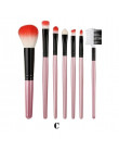 ISHOWTIENDA 7 sztuk zestaw do makijażu sztuk profesjonalne brwi eyeshadow Lip podkład rozświetlający korektor Contour pędzle do 