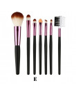 ISHOWTIENDA 7 sztuk zestaw do makijażu sztuk profesjonalne brwi eyeshadow Lip podkład rozświetlający korektor Contour pędzle do 