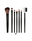 ISHOWTIENDA 7 sztuk zestaw do makijażu sztuk profesjonalne brwi eyeshadow Lip podkład rozświetlający korektor Contour pędzle do 