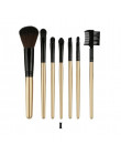 ISHOWTIENDA 7 sztuk zestaw do makijażu sztuk profesjonalne brwi eyeshadow Lip podkład rozświetlający korektor Contour pędzle do 