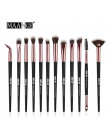 MAANGE Pro 3/5/12 sztuk/partia pędzle do makijażu zestaw cieni do powiek Eyeliner rzęs przedłużanie rzęs brwi pędzle do makijażu