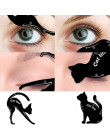 Piękno brwi formy szablony 2 sztuk kobiety linia Cat Pro narzędzie do makijażu oczu szablon szablon Shaper Eyeliner dla kobiet d