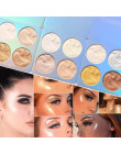 1 sztuk nowy wyróżnienia paleta do pudru 3 kolory wysokiej połysk Shimmer proszku Bronzer do naprawy Haileyter paleta makijaż ko