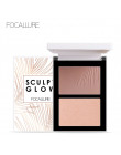 FOCALLURE podwójna głowica 3D Bronzer wyróżnienia do makijażu twarzy trzymać krem tekstury kontur iluminador Highlighter Bronzer