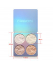 Cmaadu blask zestaw 4 kolor pieczone paleta Shimmer oświetlacz konturowania rozjaśnić 3D puder do makijażu twarzy Bronzer