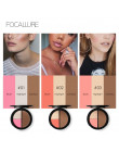 FOCALLURE 3 kolory Shimmer bronzery i zakreślacze do makijażu w proszku róż do policzków wyróżnienia dla paleta Contour