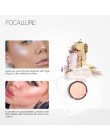 FOCALLURE paleta do makijażu twarzy iluminator brokat wysokiej Pigment trwałe naturalne wyróżnienia puder prasowany