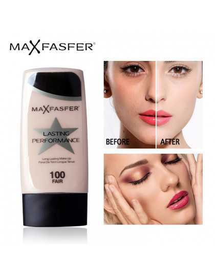 MAXFASFERX twarzy płyn fundacja makijaż baza BB krem korektor niewidoczne pełne pokrycie wybielanie nawilżający wodoodporny