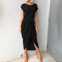 2019 Plus suknie na przyjęcie duże rozmiary kobiety długa letnia sukienka maxi na co dzień szczupła elegancka sukienka Bodycon k