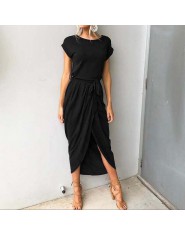 2019 Plus suknie na przyjęcie duże rozmiary kobiety długa letnia sukienka maxi na co dzień szczupła elegancka sukienka Bodycon k