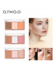 O.TWO.O 4 kolory wyróżnienia Powder Blush palety pędzla 3D kontur twarzy wyróżnienia cieniowania w proszku twarzy makijaż