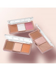 O.TWO.O 4 kolory wyróżnienia Powder Blush palety pędzla 3D kontur twarzy wyróżnienia cieniowania w proszku twarzy makijaż
