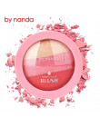 3 kolory przez NANDA pieczony rumieniec makijaż kosmetyczne naturalne pieczone paleta z odcieniami różu uroczy policzek kolor ma