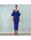 Adyce nowe letnie kobiety klub sukienka Vestidos Verano 2019 gwiazdy sukienka na imprezę żółty czerwony wzburzyć motyl z krótkim