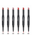 2 w 1 Lip Liner kredka do ust matowy wodoodporna konturówka do ust czerwone usta wkładki Pen Stick długotrwały seksowny makijaż 