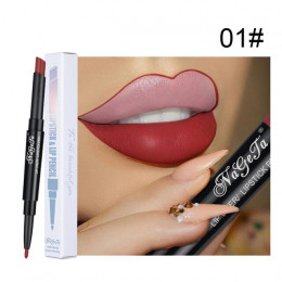 2 w 1 Lip Liner kredka do ust matowy wodoodporna konturówka do ust czerwone usta wkładki Pen Stick długotrwały seksowny makijaż 