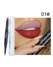 2 w 1 Lip Liner kredka do ust matowy wodoodporna konturówka do ust czerwone usta wkładki Pen Stick długotrwały seksowny makijaż 