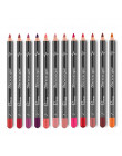 Pudaier marka 12 sztuk Lip Stick zestaw wodoodporny szminka makijaż długotrwały kontur eyeliner nawilżający Batom Levre Pintalab