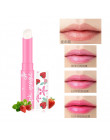 HengFang kobiety balsam do ust truskawka magia zmiana temperatury kolor balsam do ust różowy kolor nawilżający odżywczy szminka 