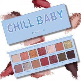 14 kolor nago Shining paleta cieni do powiek wodoodporna Smoky paleta cieni do oczu matowy proszek kosmetyki Lidschatten 