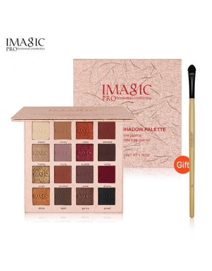 IMAGIC New Arrival urocze cienie do powiek 16 paleta kolorów makijaż paleta Matte Shimmer pigmentowe oczu cień do powiek w prosz