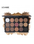 UCANBE marka 15 ziemi kolor Shimmer matowy paleta cieni do powiek zestaw do makeupu Pigment Glitter cień do powiek nago Smoky pa