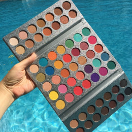 Piękno przeszklone New Arrival 63 kolor paleta cieni do powiek brokat makijaż matowy cień do powiek paleta do makijażu maquillag