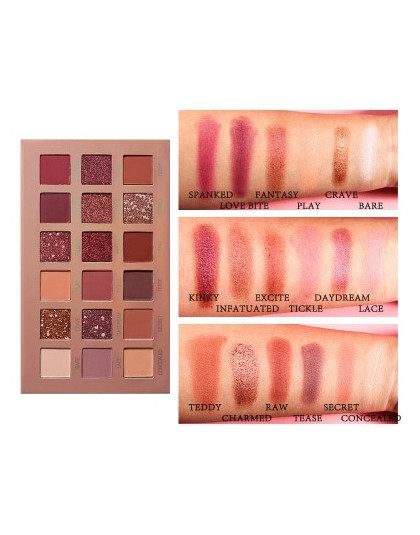 18 kolory nago lśniące brokat paleta cieni do powiek Shimmer Matte długotrwały makijaż proszek Pigment wodoodporny cienie do pow