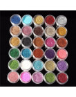 30 sztuk mieszane kolory Pigment w proszku brokat mineralny Spangle cień do powiek makijaż kosmetyki zestaw makijaż Shimmer błys