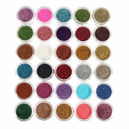 30 sztuk mieszane kolory Pigment w proszku brokat mineralny Spangle cień do powiek makijaż kosmetyki zestaw makijaż Shimmer błys