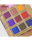 UCANBE Cageling 15 kolorów Shimmer paleta matowych cieni do oczu Glitter Powder cień do powiek makijaż kremowa pigmentowane wodo