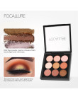 FOCALLURE 9 kolorów kolorach ziemi Shimmer matowy brokatowy cień pigmentowy paleta artysty paleta cieni do powiek makijaż metali