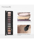 Focallure 10 sztuk paleta do makijażu naturalny makijaż oczu światło cień do powiek makijaż Shimmer Matte paleta cieni do powiek