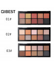 QIBEST 10 paleta kolorowych cieni do powiek Matte Shimmer Nude oczu kosmetyki wodoodporny długotrwały makijaż paleta proszek zes