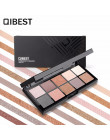 QIBEST 10 paleta kolorowych cieni do powiek Matte Shimmer Nude oczu kosmetyki wodoodporny długotrwały makijaż paleta proszek zes