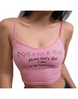 2019 Sexy modna kamizelka proszę, nie rób koksu w łazience crop topy damskie Casual Tank tops list drukuj kamizelka halter Camis