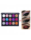 CmaaDu 15 kolory Glitter Eyeshadow paleta wodoodporna diament metalowe połyskujący cień do powiek barwiona kobiety uroda kosmety